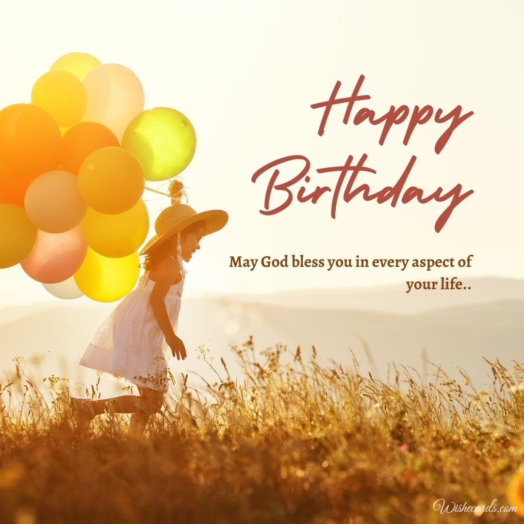 Religious Happy Birthday Wish Card