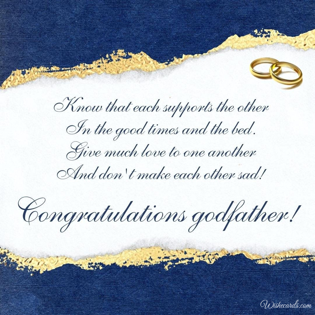 Romantic Marriage Electronic Card For Godfather