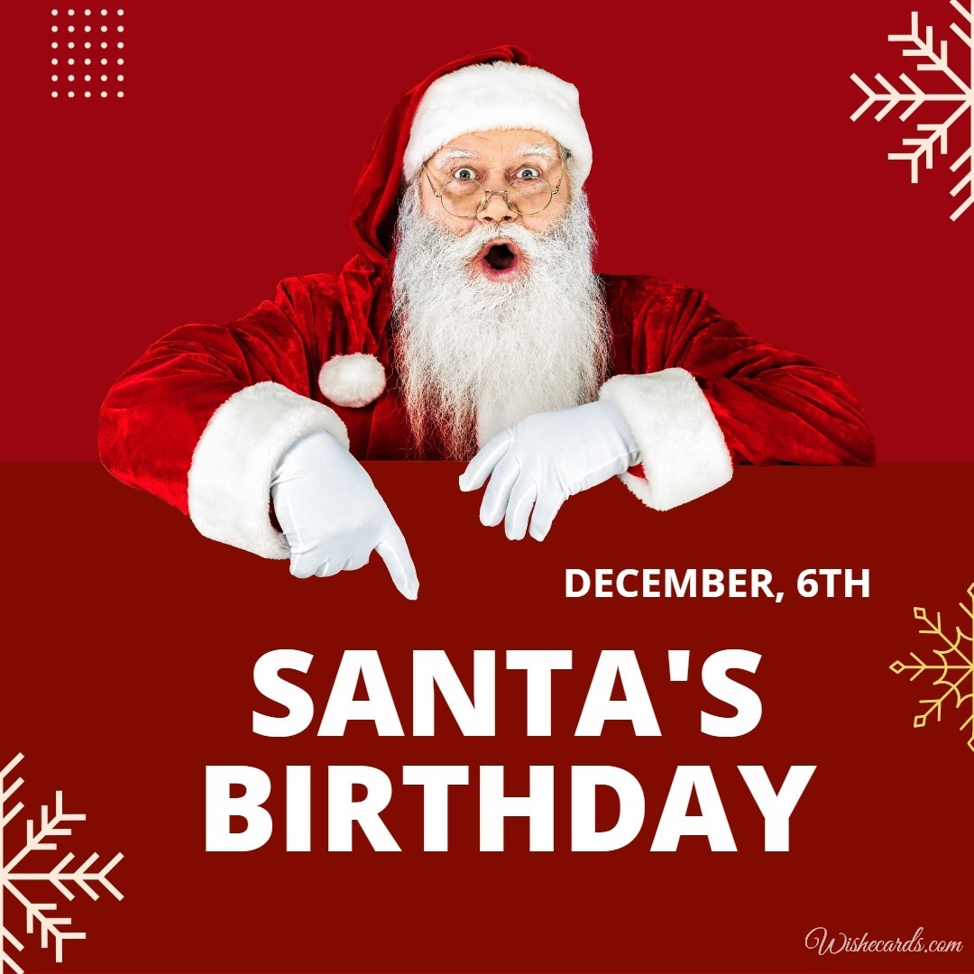 Santa Birthday Card