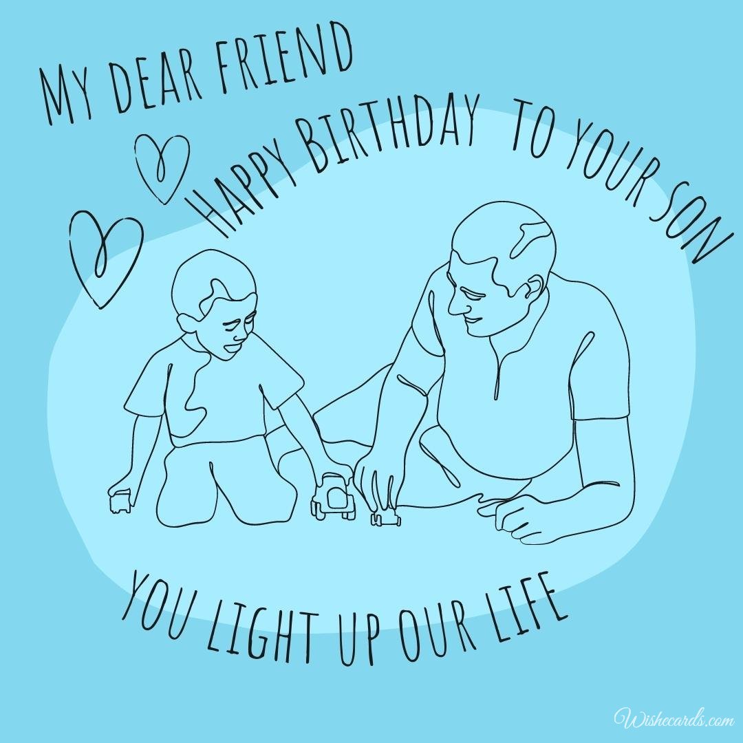 Son Birthday Card For Friend