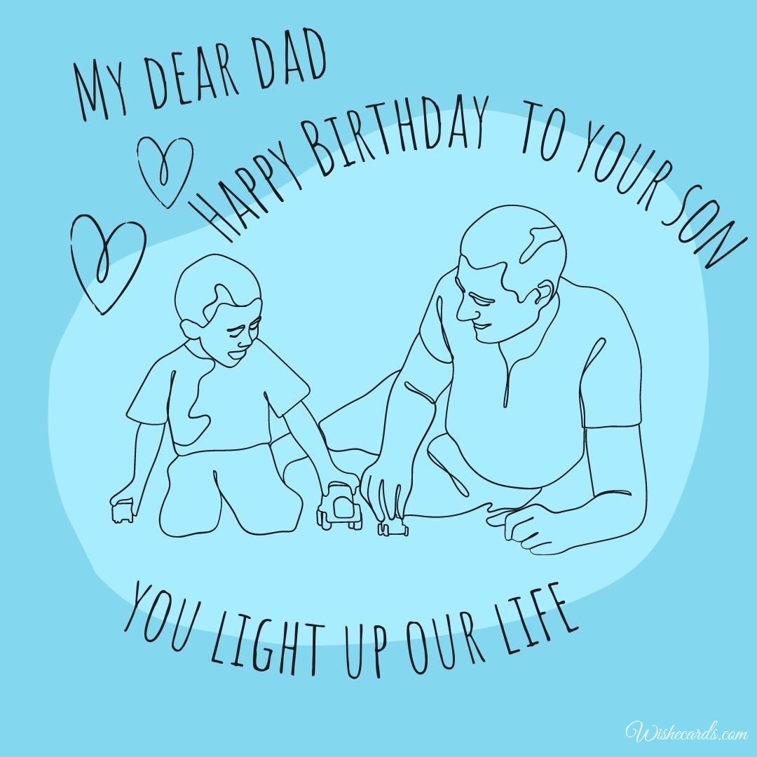 Son Birthday Ecard for Father