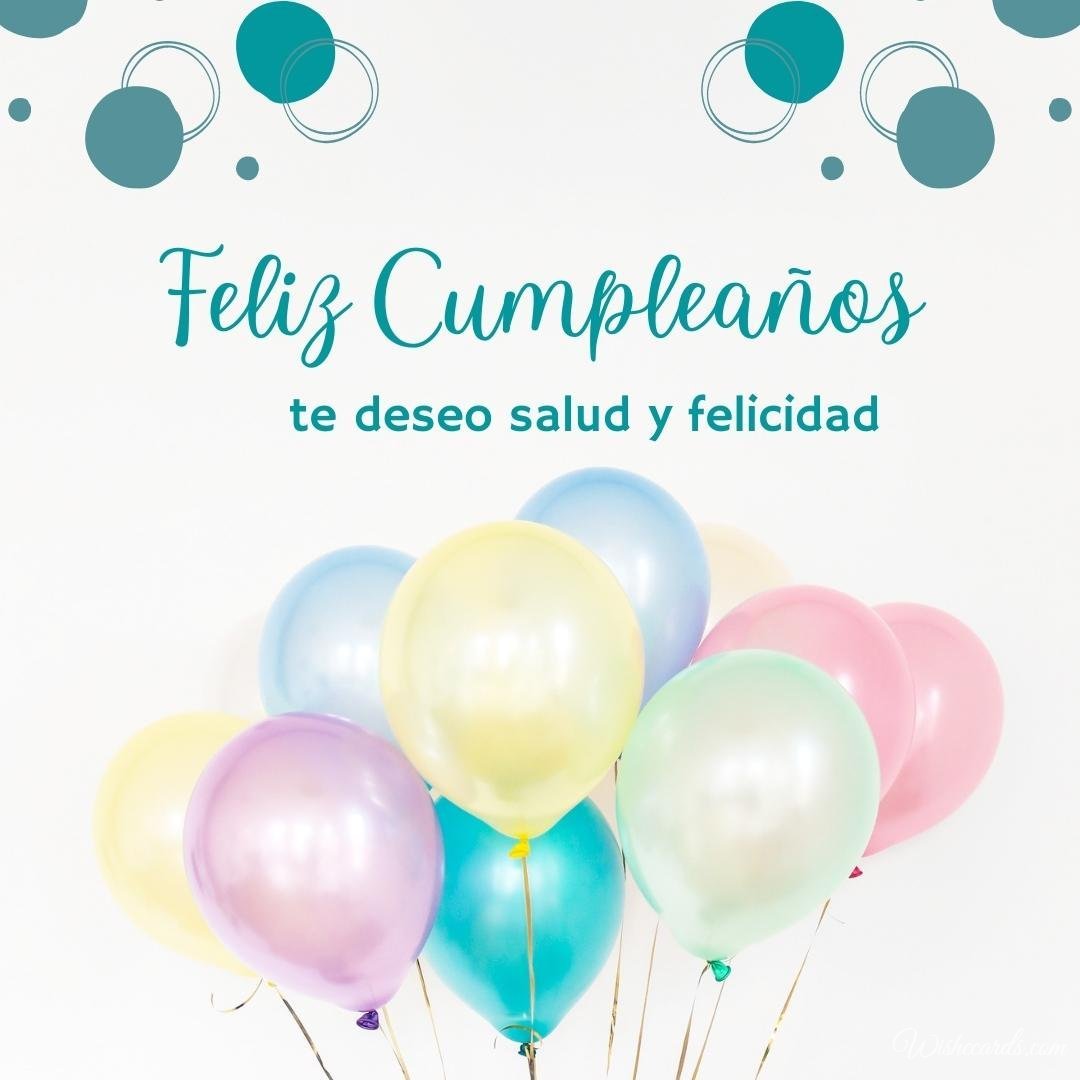 Spanish Happy Birthday Wish Ecard