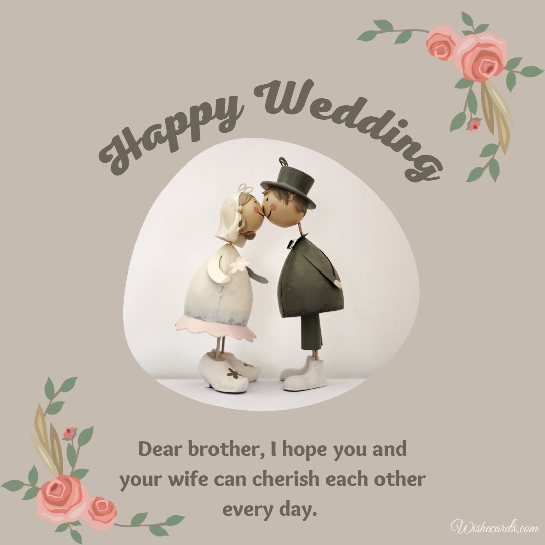 Wedding Picture For Brother With Text