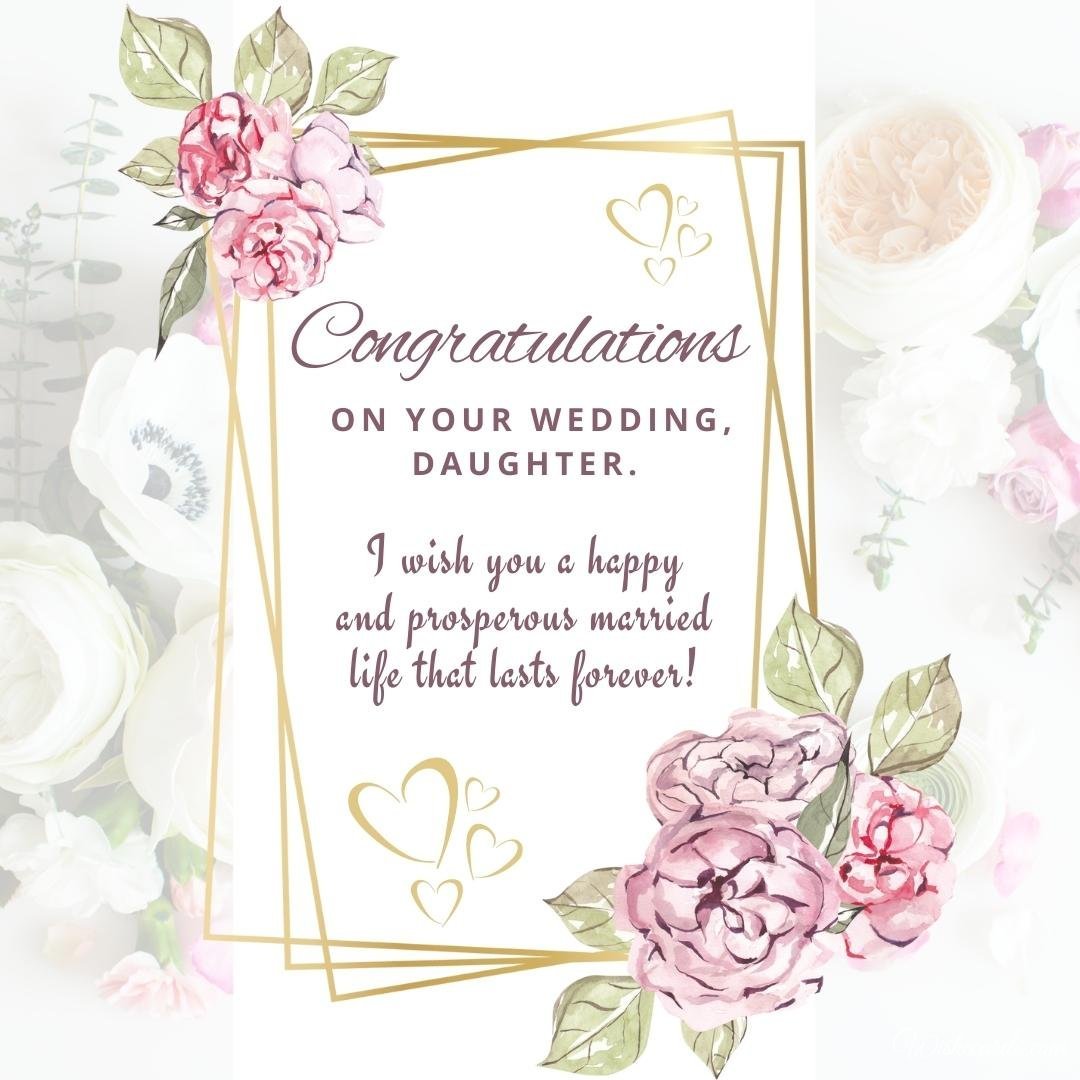 Wedding Picture For Daughter With Text