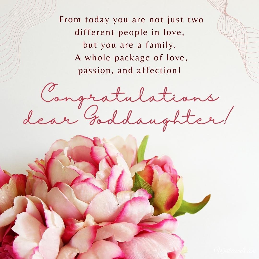 Wedding Picture For Goddaughter With Text