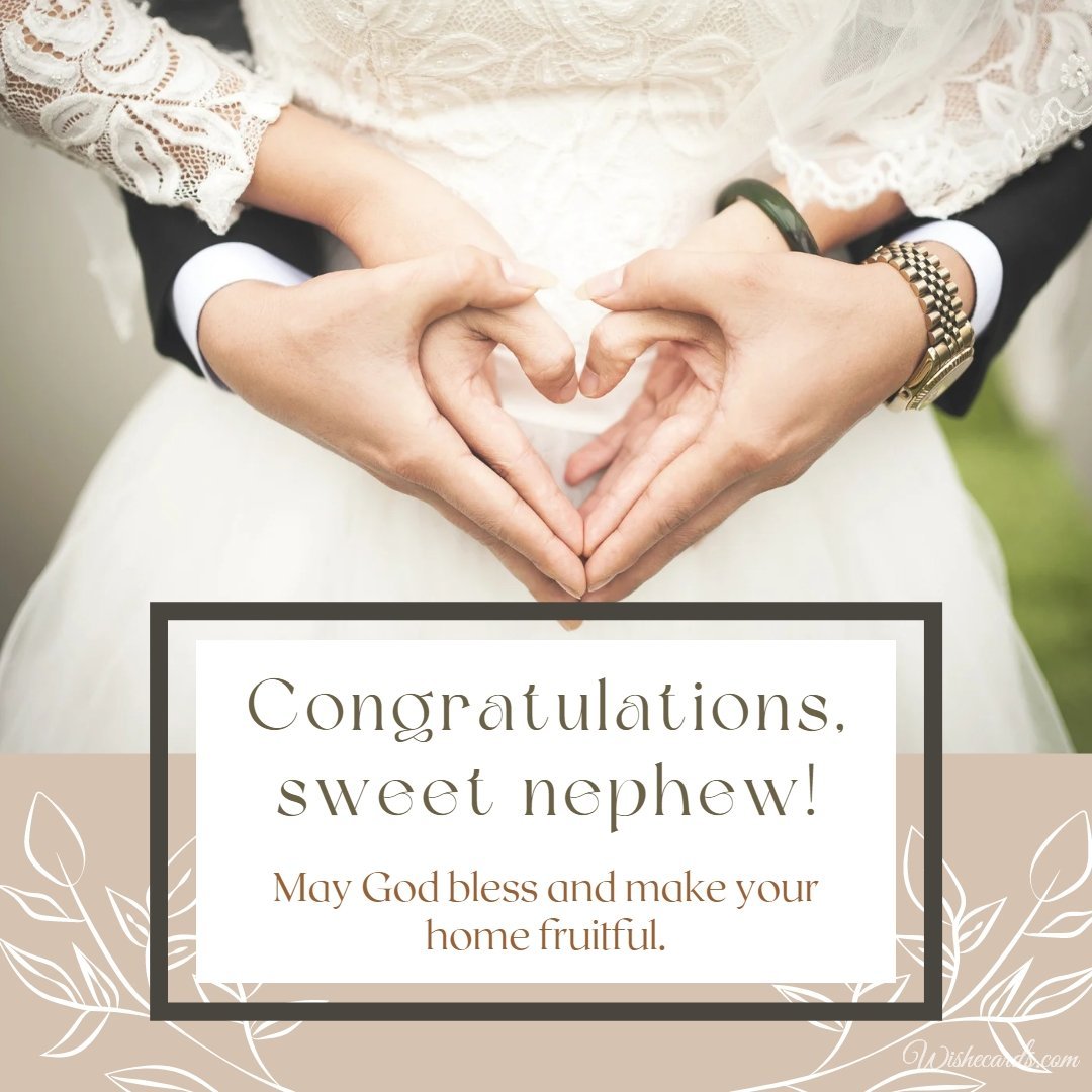 Wedding Picture For Nephew With Text