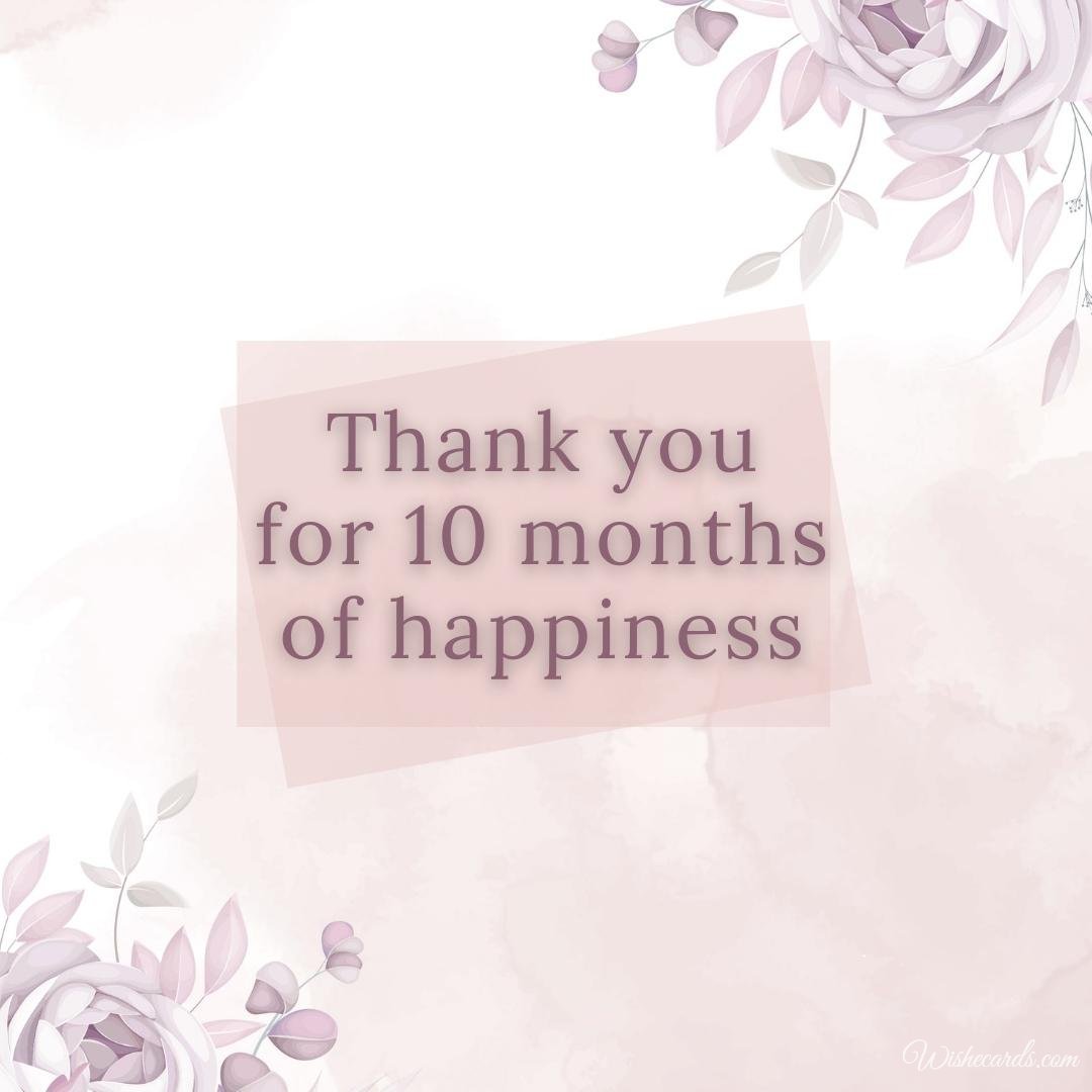 10 Month Anniversary Image With Text
