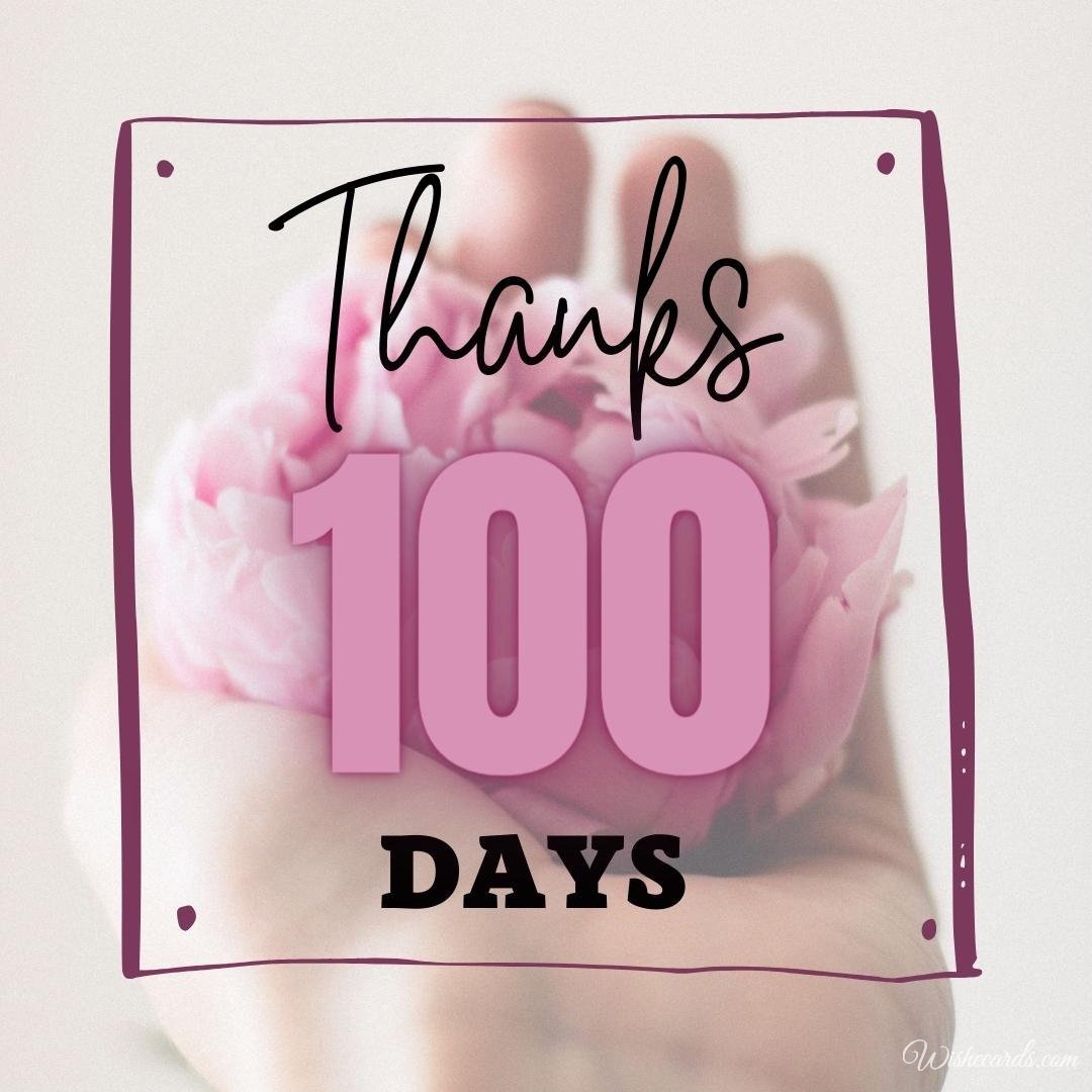 100 Days Anniversary Card