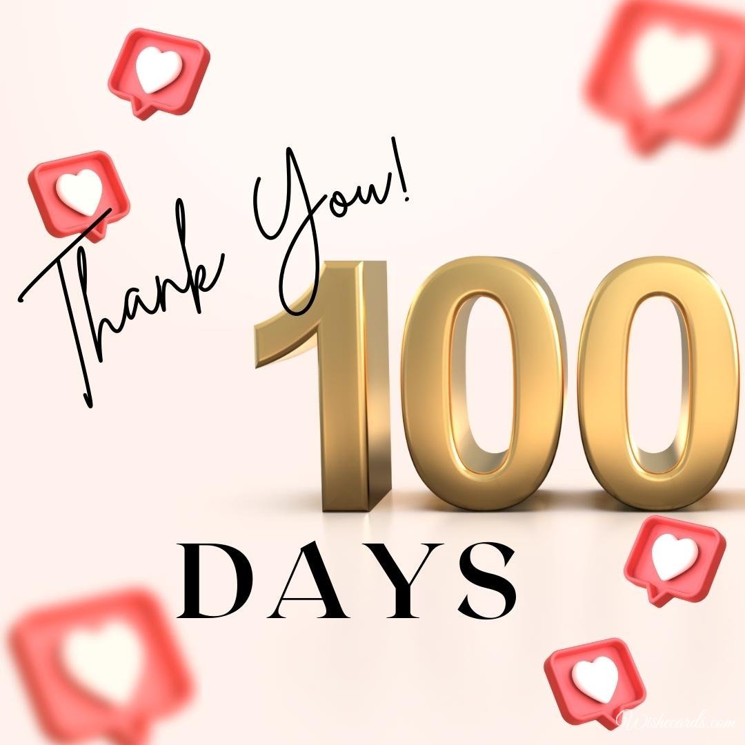 100 Days Anniversary Ecard