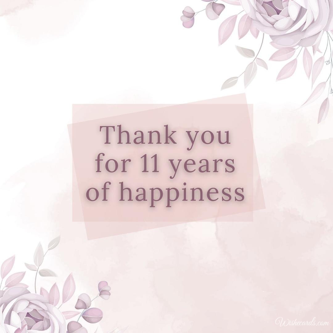 11th Anniversary Picture with Text