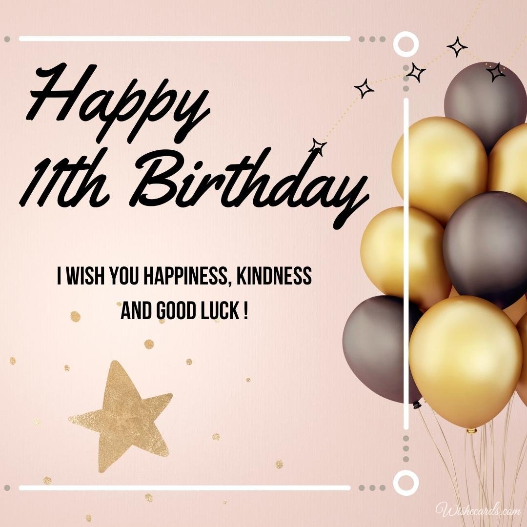 11th Birthday Wish Card for Friend