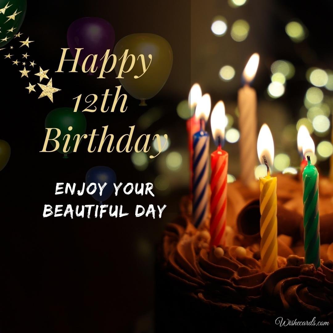 12th Birthday Wish Ecard