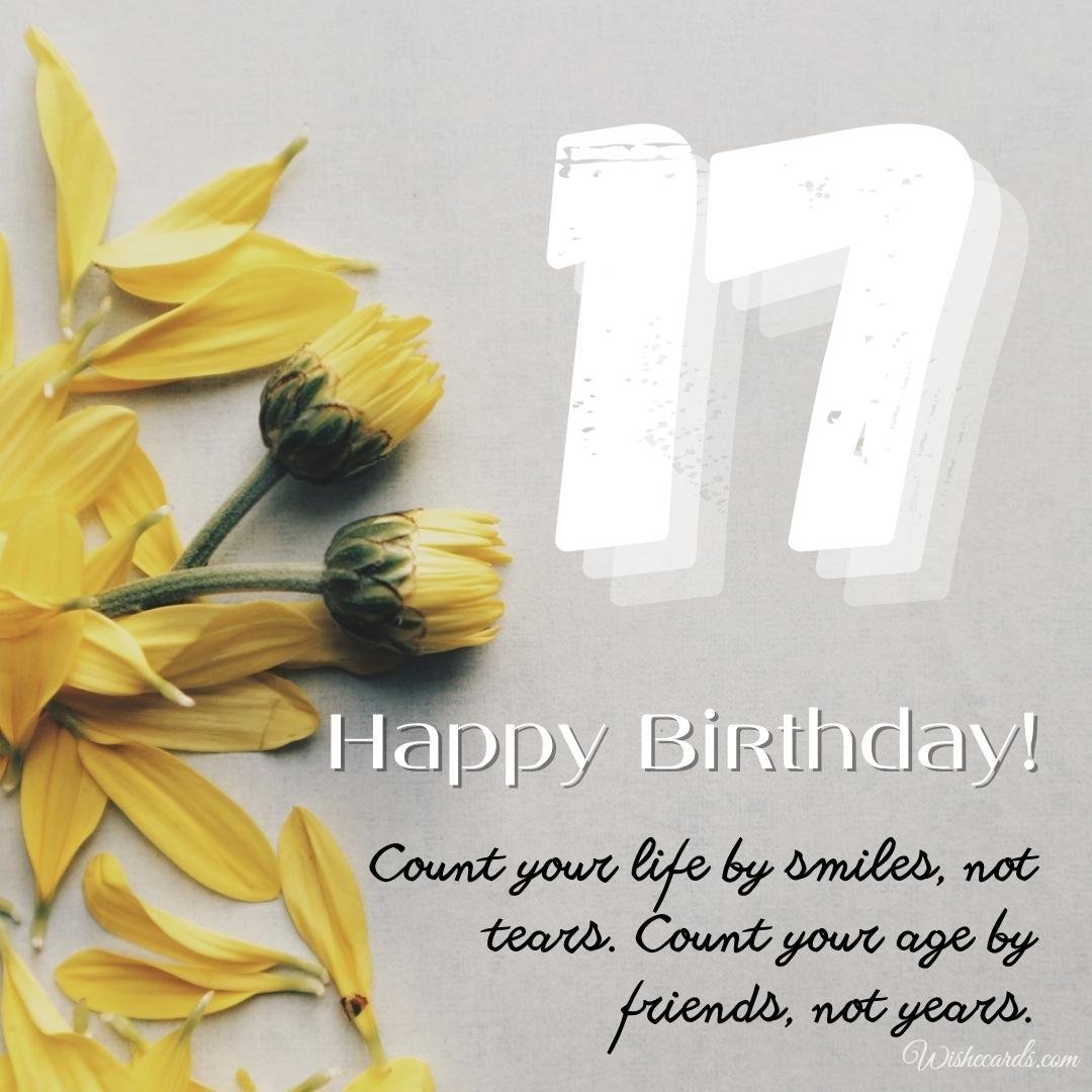 17th Birthday Wish Ecard