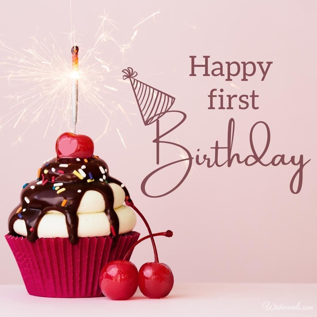 1st Birthday Wish Ecard