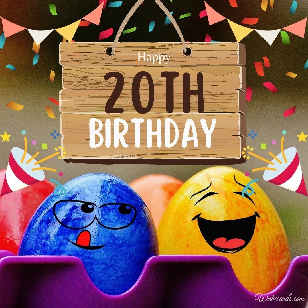 20th Birthday Wish Ecard