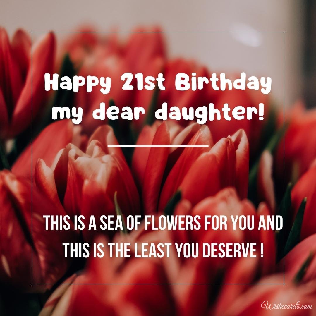 21st Birthday Card for Daughter