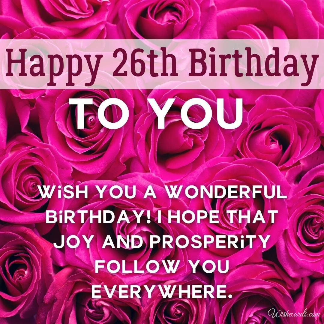 26th Birthday Wish Ecard
