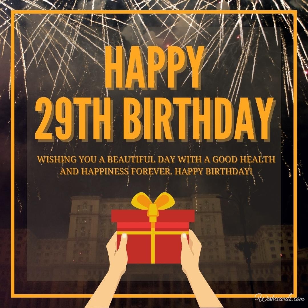 29th Birthday Wish Ecard