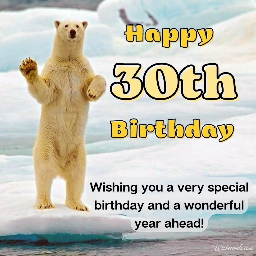 30th Birthday Wish Card