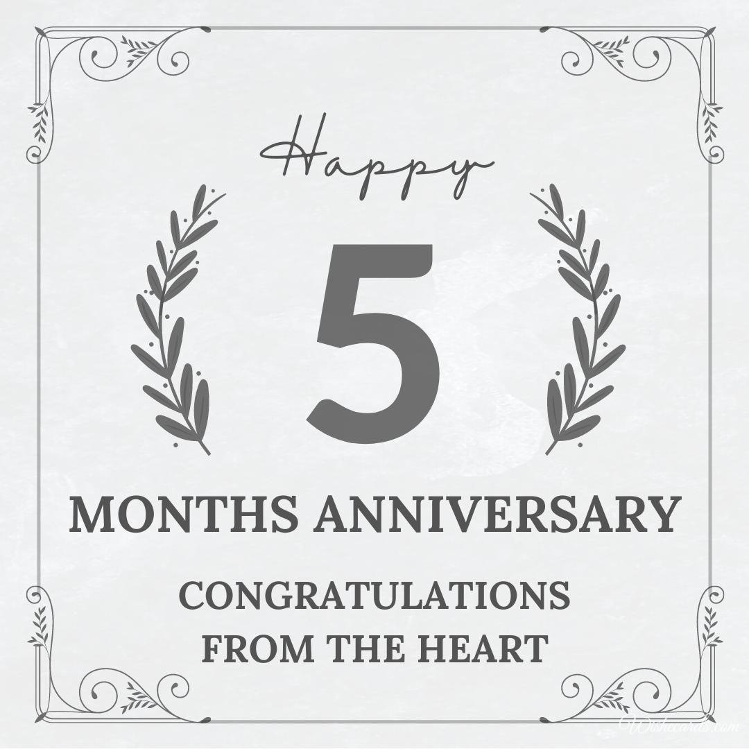 5 Month Anniversary Image With Text