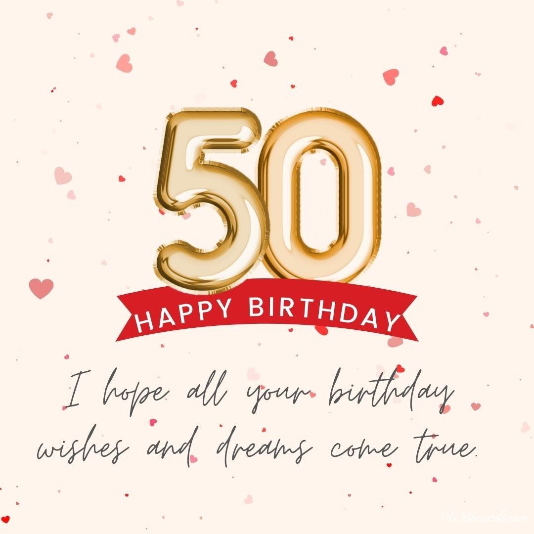 50th Birthday Wish Ecard