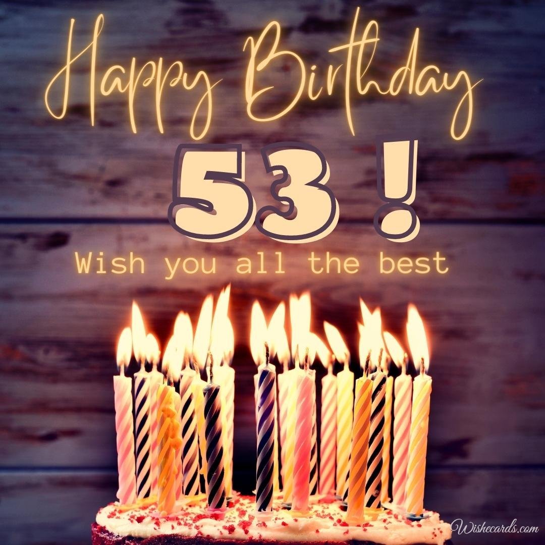 53rd Birthday Wish Ecard