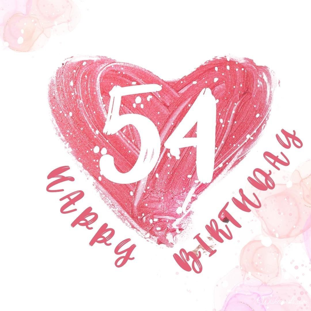 54th Birthday Ecard