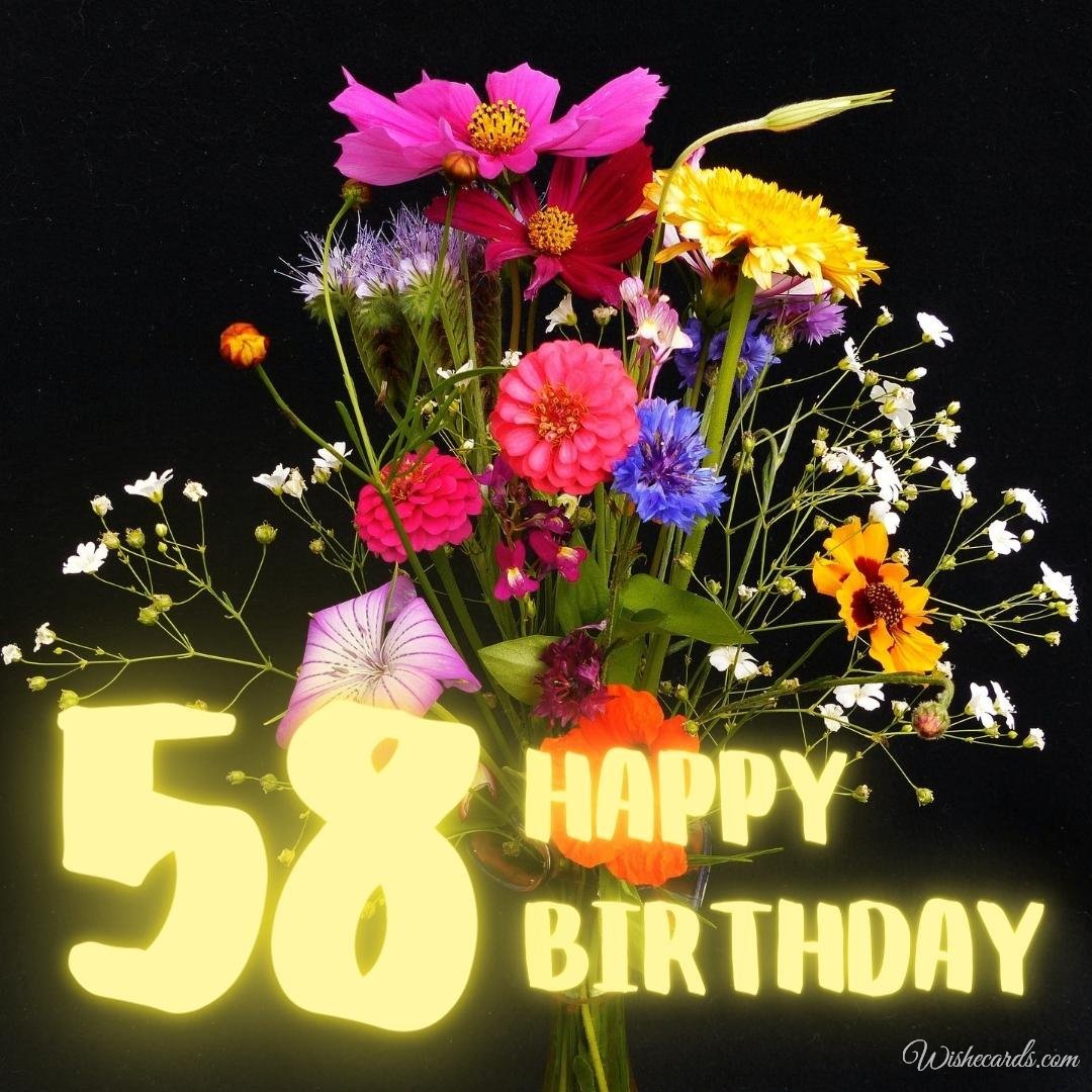 58th Birthday Ecard