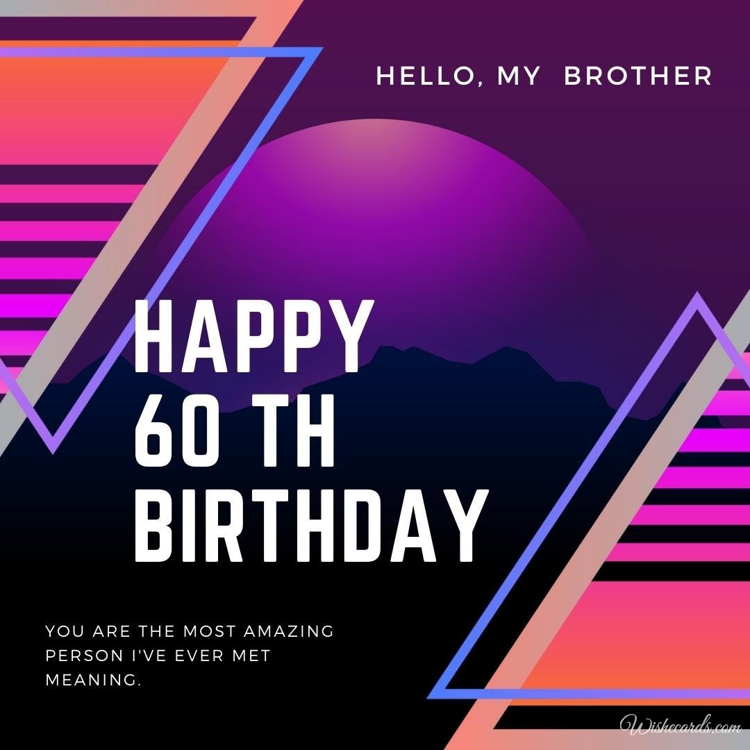 60th Birthday Wish Card for Brother