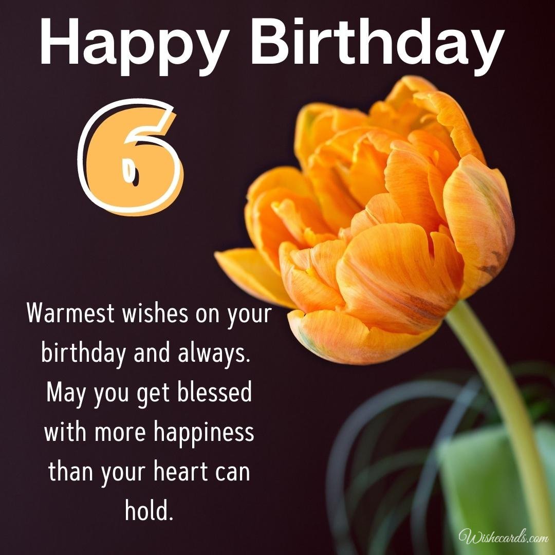 6th Birthday Wish Ecard