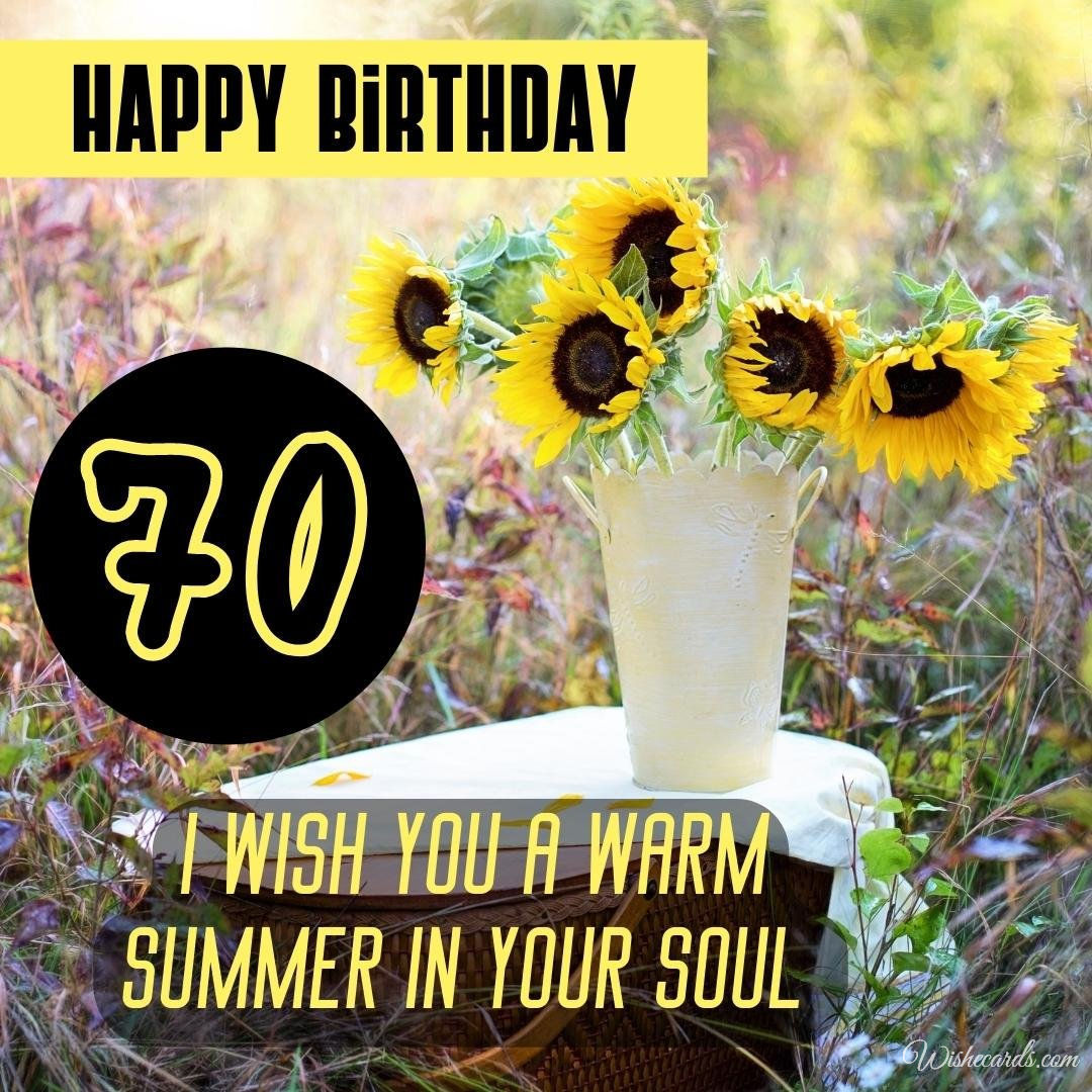 70th Birthday Wish Ecard