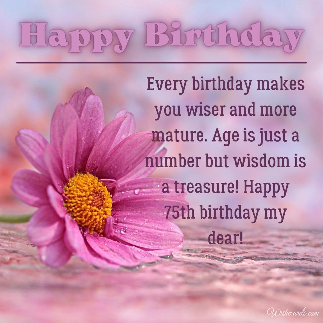 Beautiful Happy 75th Birthday Images and Funny Wish Cards