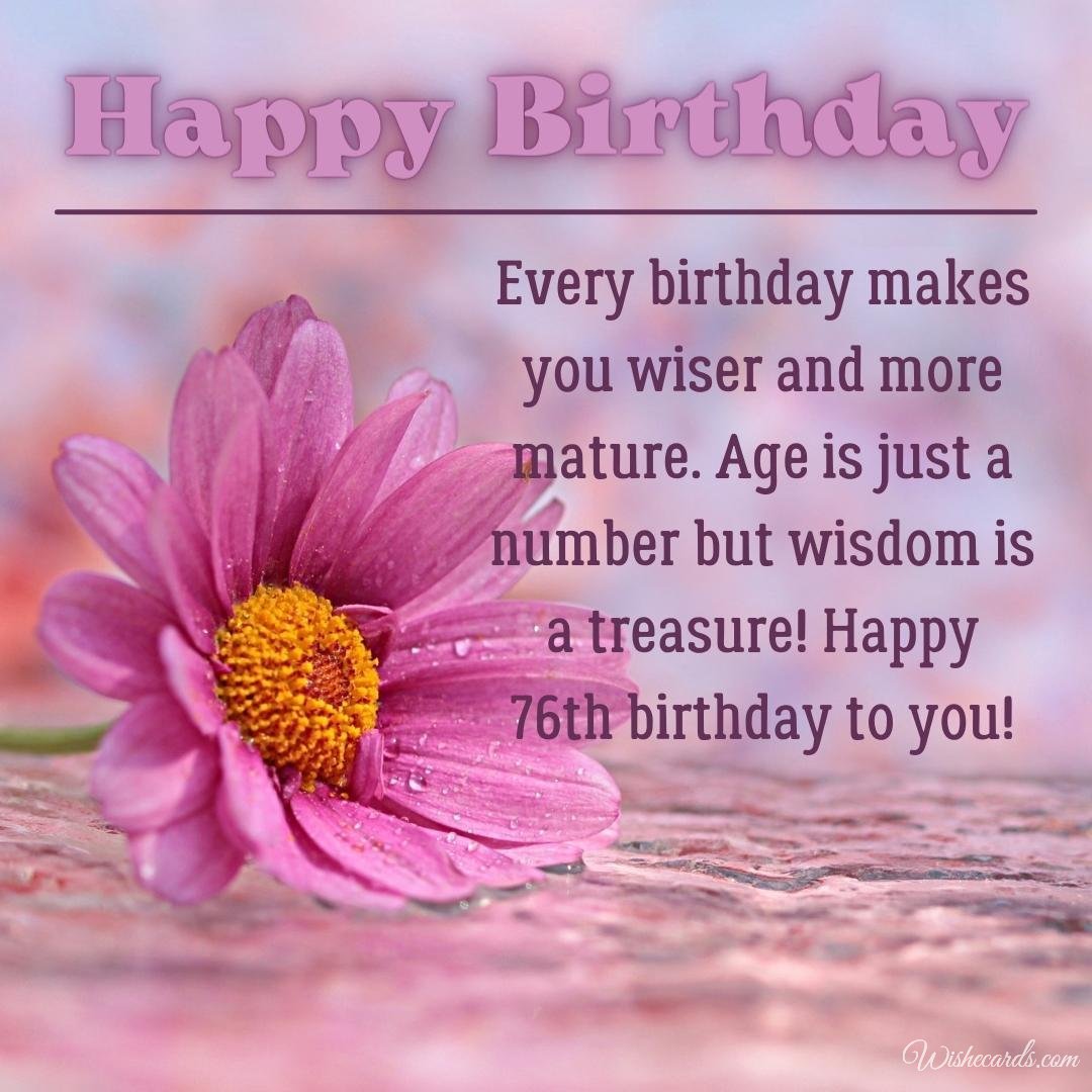 76th Birthday Wish Ecard