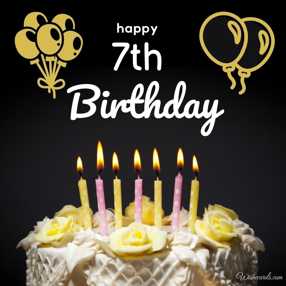 7th Birthday Wish Ecard