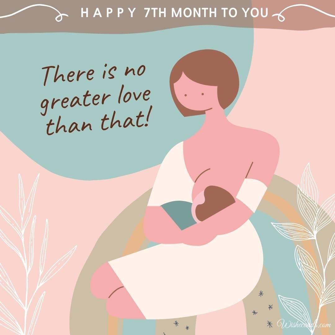 7th Month Birthday Wish Card for Friend
