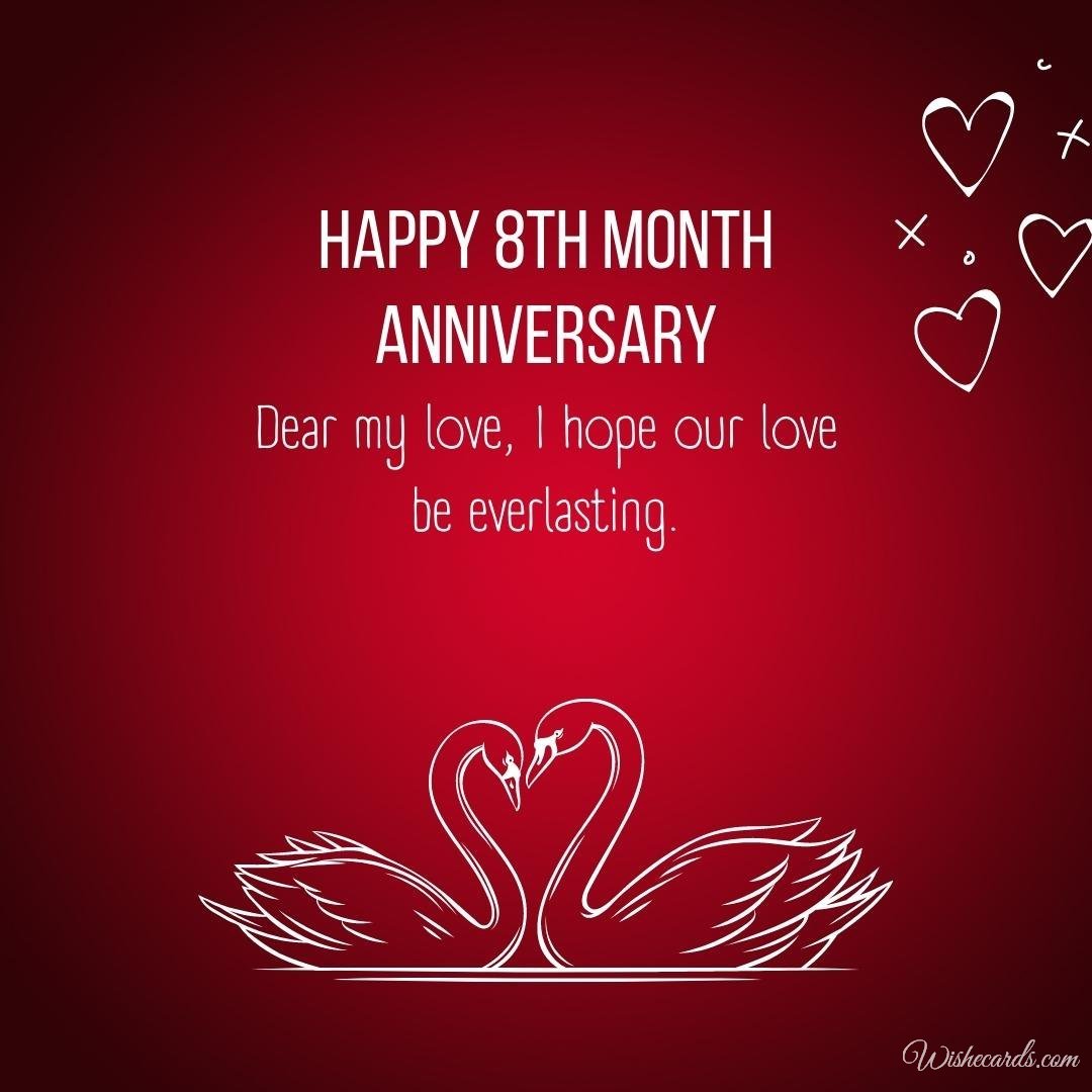 8 Month Anniversary Ecard With Text