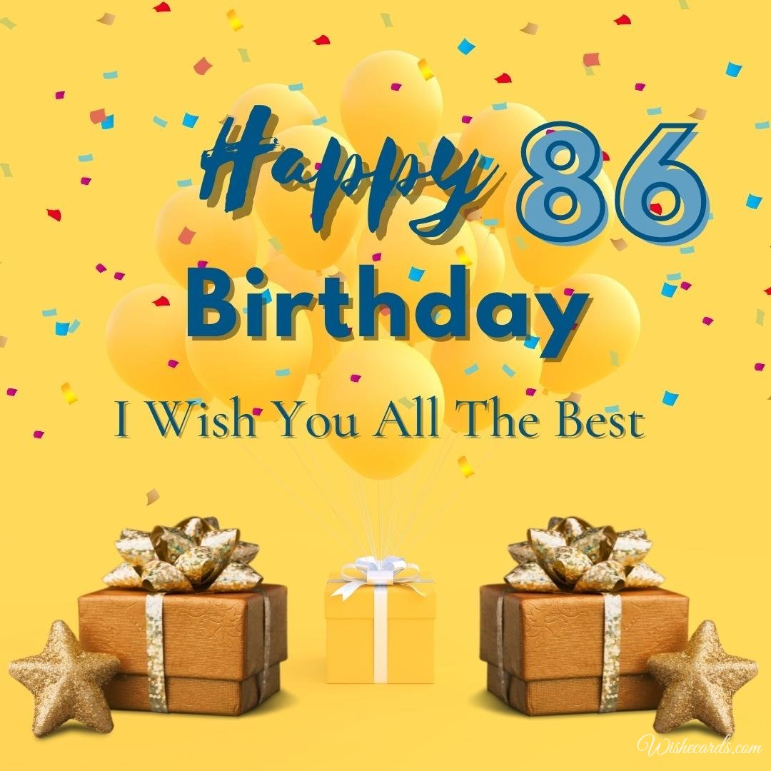 86th Birthday Free Card