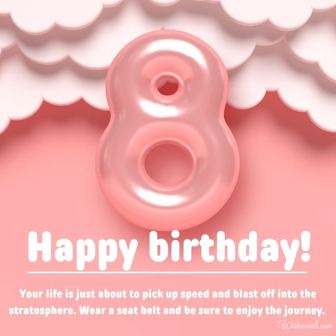 8th Birthday Wish Ecard