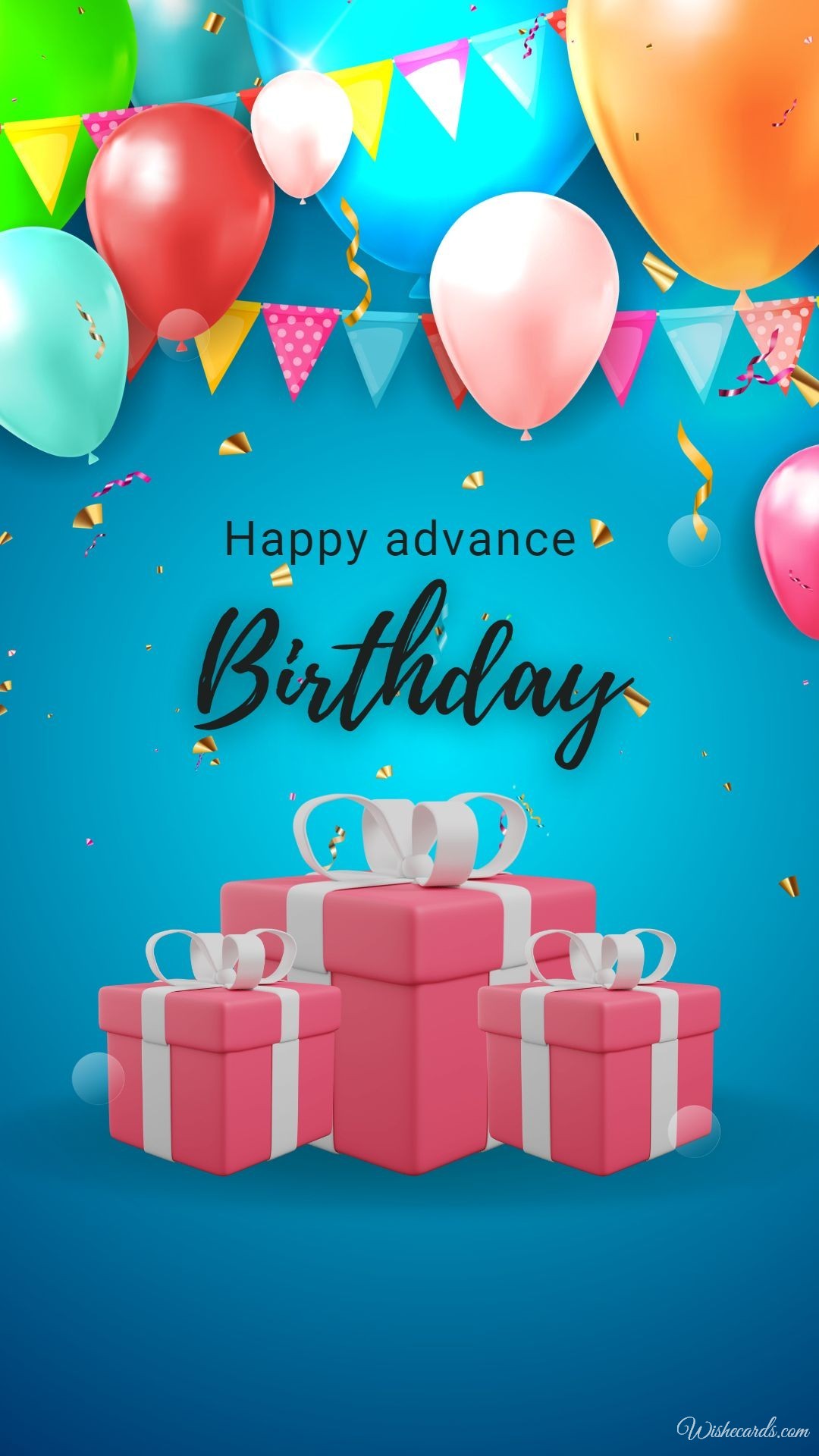 Advance Happy Birthday Card