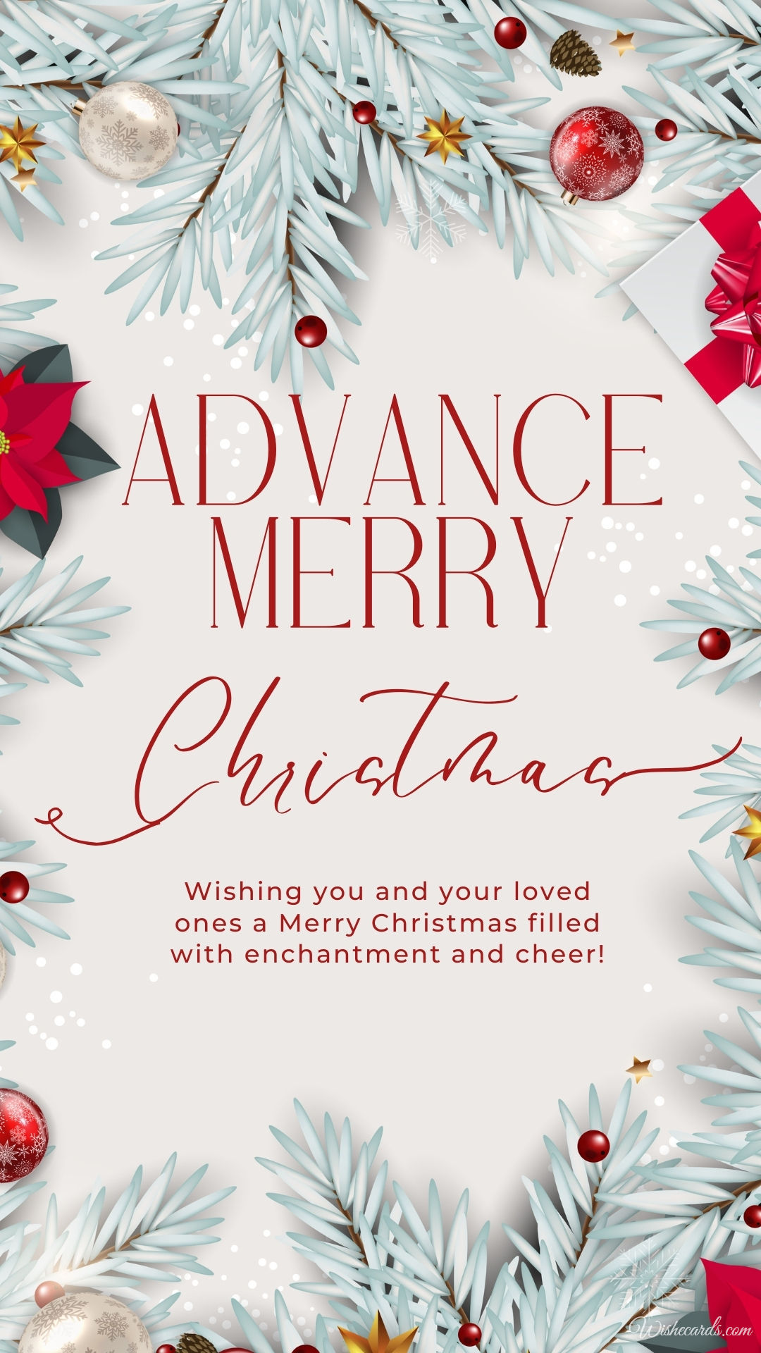 Advance Merry Christmas Wish Image