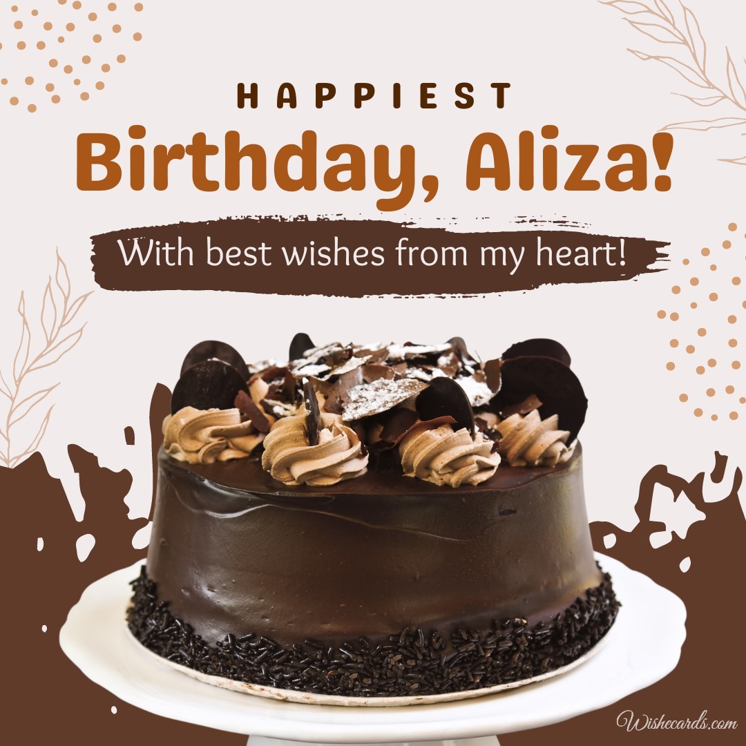 Aliza Happy Birthday Cake