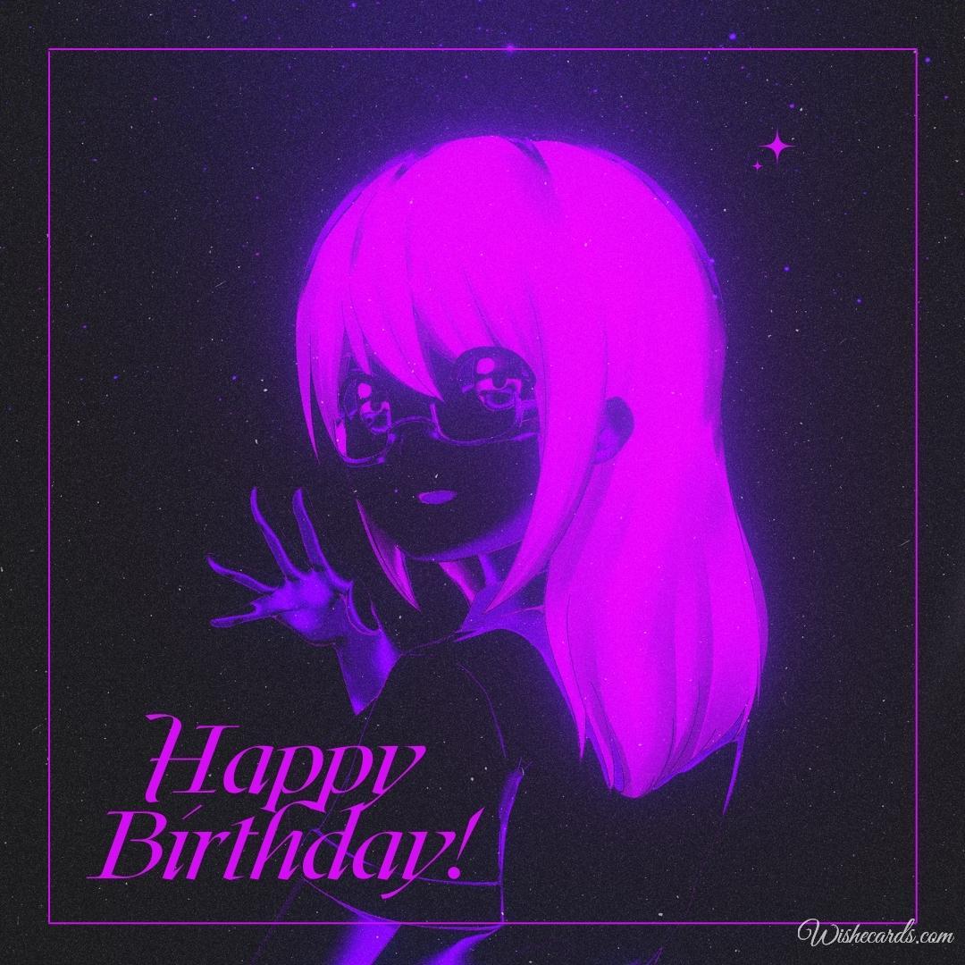 Anime Birthday Card