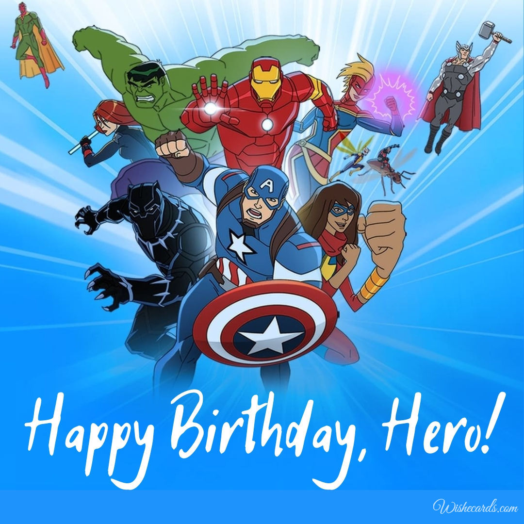 Avengers Birthday Card