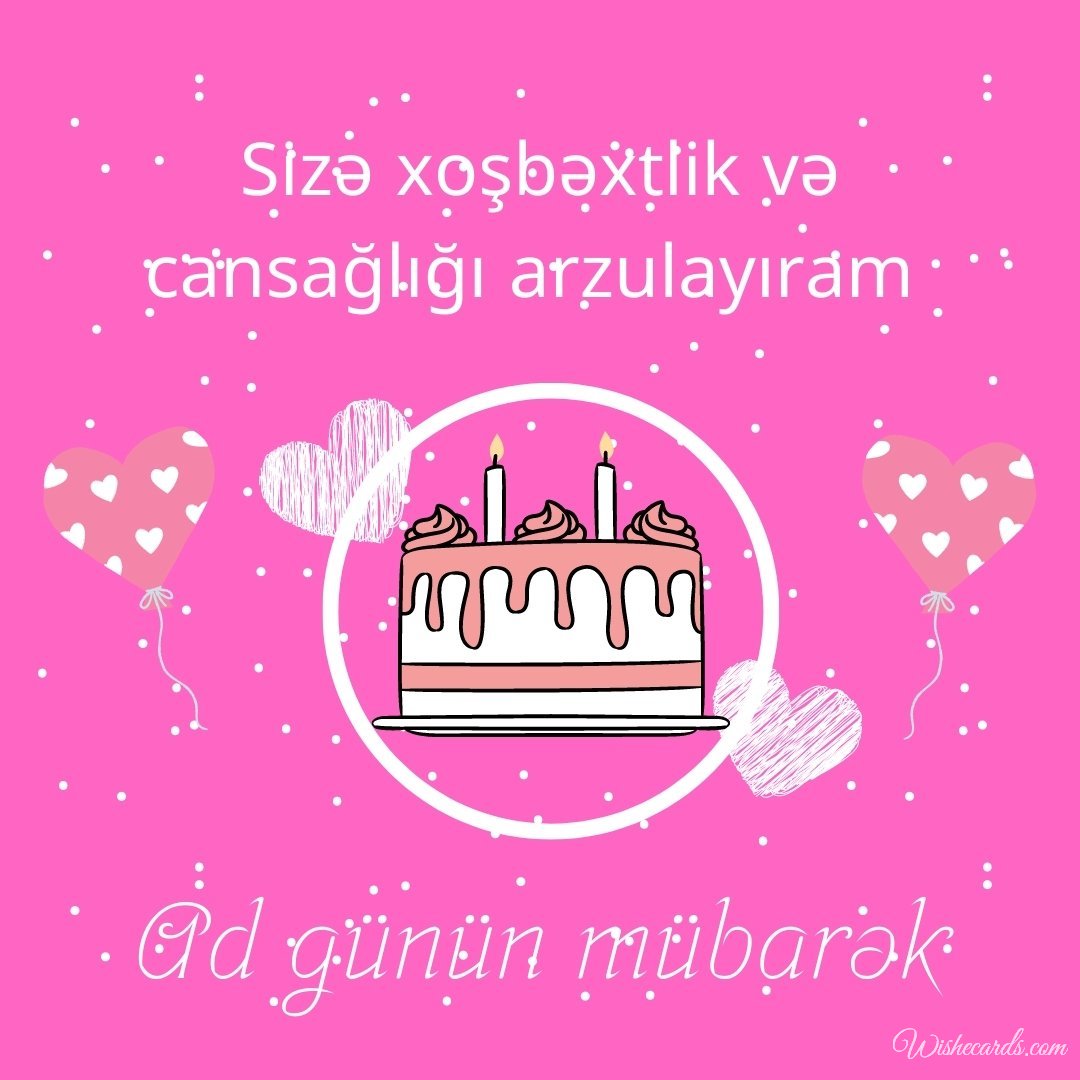 Azerbaijani Happy Bday Ecard