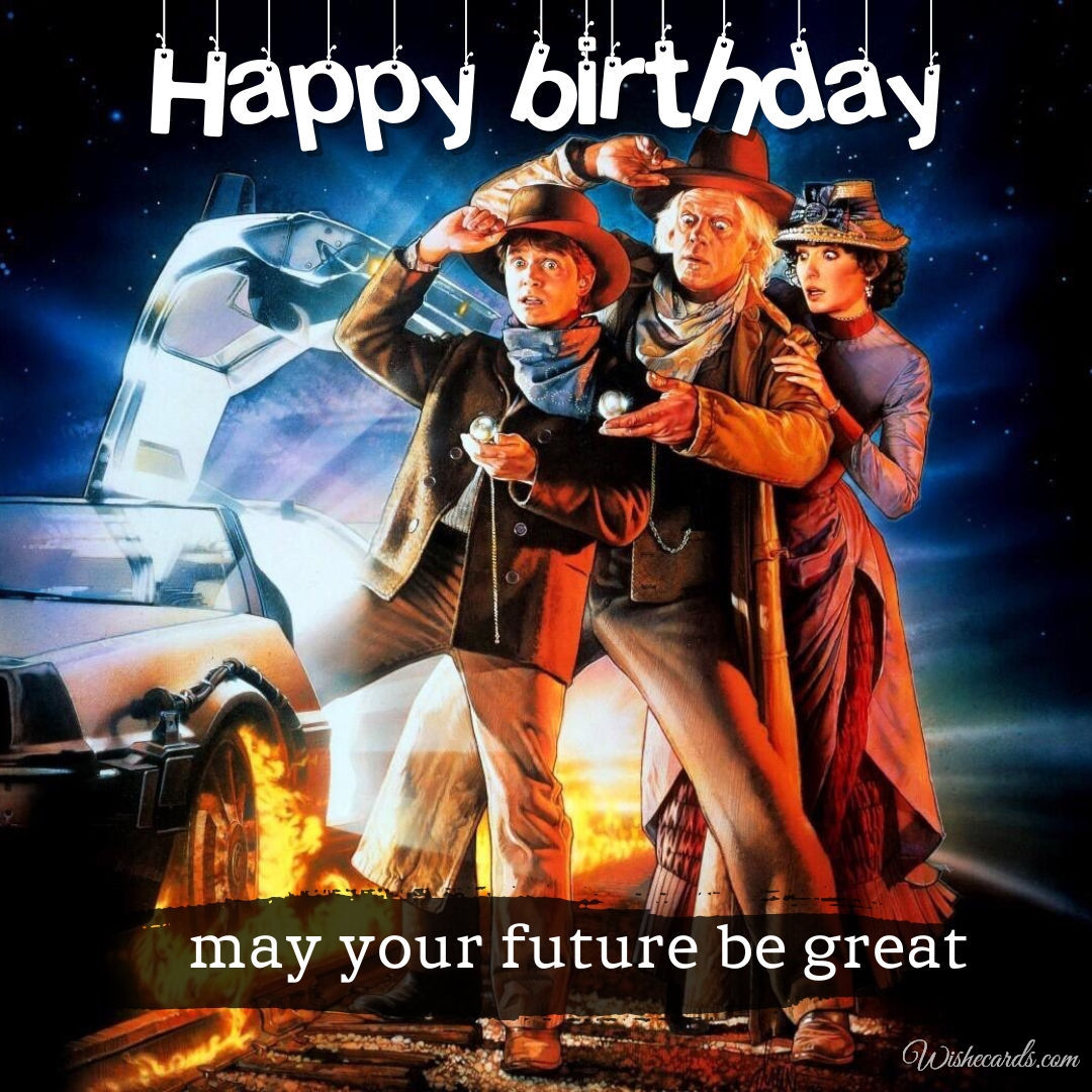 Back to the Future Birthday Card