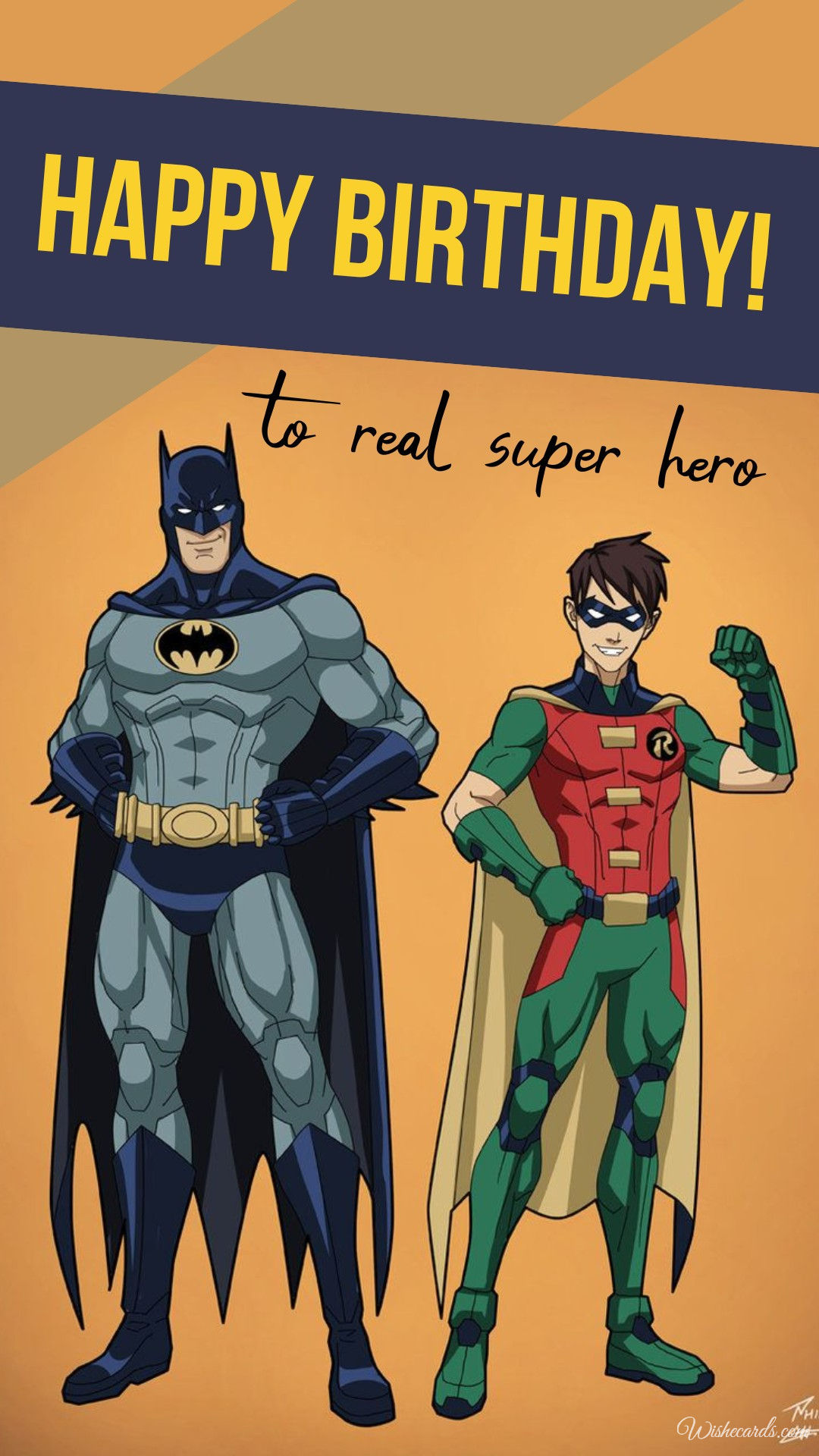 Batman and Robin Birthday Card