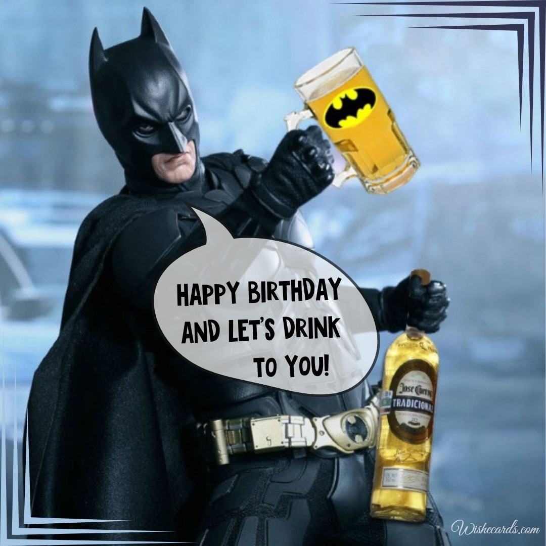Batman Birthday Card for Adults