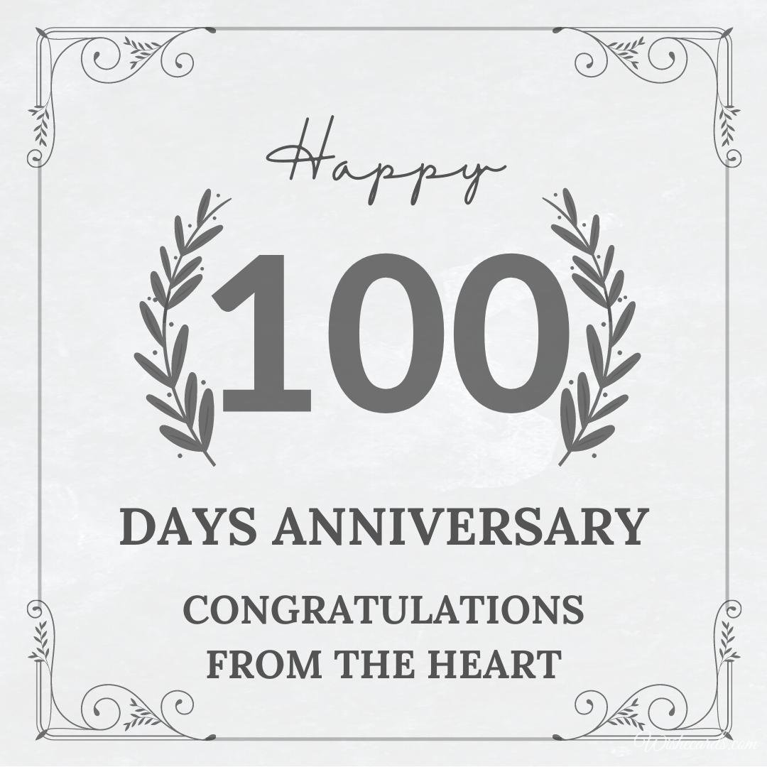 Beautiful 100 Days Anniversary Picture