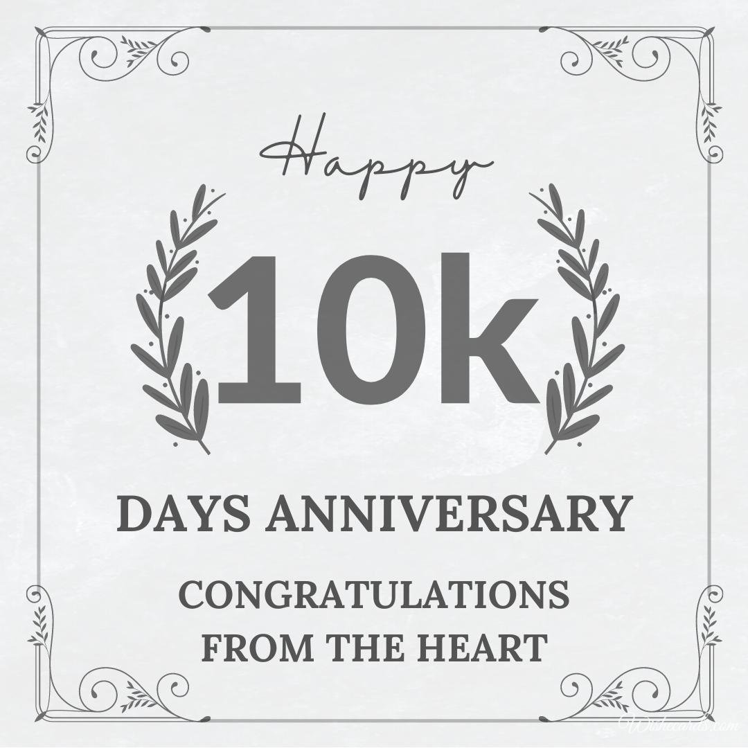Beautiful 10000 Days Anniversary Image With Text