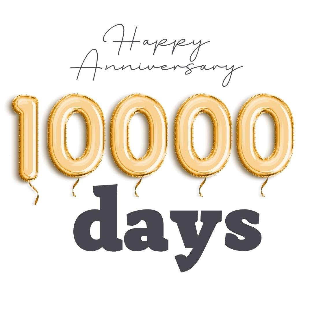 Beautiful 10000 Days Anniversary Image